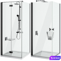 Shower cabins Radaway Nes 8 Black set 135 3D Model Vray, Corona