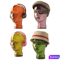 Headphone Mount Transparent Assorted 29cm KARE 3D Model Corona