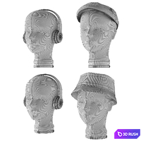 Headphone Mount Transparent Assorted 29cm KARE 3D Model Corona
