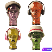 Headphone Mount Transparent Assorted 29cm KARE 3D Model Corona
