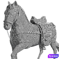 Figurine Horse 3D Model Corona