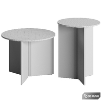Slit Wood Tables 1 by Hay 3D Model Corona