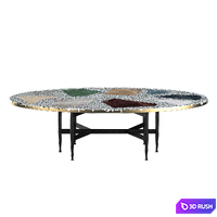 Gold Beam Dining Table 3D Model Vray, Corona