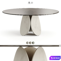 Cattelan Italia Maxim Argile Glass Table 3D Model Vray, Corona