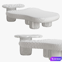 Abstract coffee table Cloud Shaped by homary 3D Model Vray, Corona