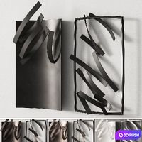276 decorative wall art 08 artworks by Roberto Alamagno P01 3D Model Vray, Corona