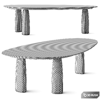 Poliform Monolith Table 3D Model Vray, Corona