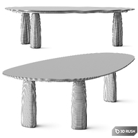 Poliform Monolith Table 3D Model Vray, Corona
