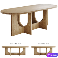 Dining table ARCH by Lulu space 3D Model Vray, Corona