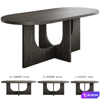 Dining table ARCH by Lulu space 3D Model Vray, Corona