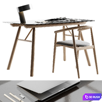 Workplace 12 3D Model Vray, Corona