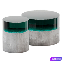 Coffee tables made of concrete and epoxy resin 3D Model Corona