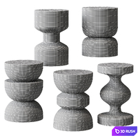 Alices Garden side table La Redoute 3D Model Vray, Corona