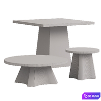 Garden tables LaRedoute (Galerne, Tehuano) 3D Model Vray, Corona