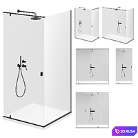 AGAPE shower Plan-a and trays PDX 3D Model Vray, Corona