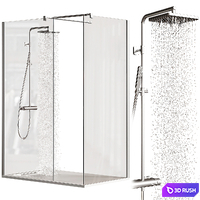 Roca Shower 140x90 3D Model Vray, Corona