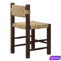 Charlotte Perriand Dordogne Chair 3D Model Vray, Corona