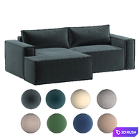 IDYLLIC Low corner sofa 3D Model Vray