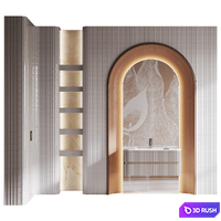 Bathroom furniture set 3D Model Corona