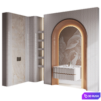 Bathroom furniture set 3D Model Corona