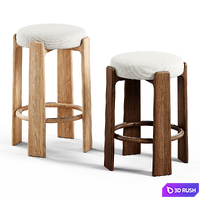 Kave Home - Granite stool without backrest 3D Model Vray