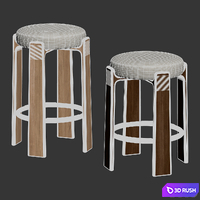 Kave Home - Granite stool without backrest 3D Model Vray