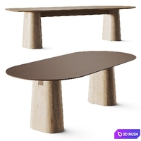 Wewood Anchor Dining Tables 3D Model Vray, Corona