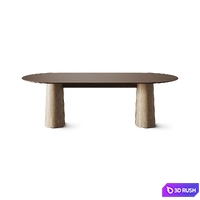 Wewood Anchor Dining Tables 3D Model Vray, Corona