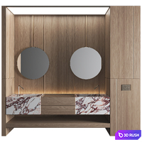 Bathroom Furniture Set 20 3D Model Vray, Corona