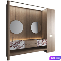 Bathroom Furniture Set 20 3D Model Vray, Corona