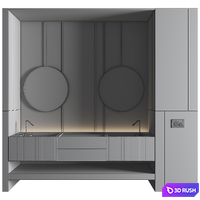 Bathroom Furniture Set 20 3D Model Vray, Corona