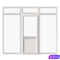 A set of PVC windows of various shapes and configurations 3D Model Vray, Corona