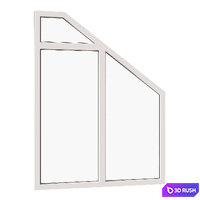 A set of PVC windows of various shapes and configurations 3D Model Vray, Corona