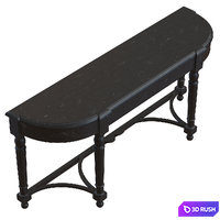 Black Vintage Console Table 3D Model Vray, Corona