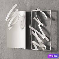 276 decorative wall art 08 artworks by Roberto Alamagno P01 3D Model Vray, Corona