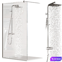 Roca Shower 120x90 3D Model Vray, Corona