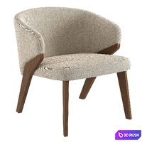 NORA Fabric easy chair with armrests By BROSS 3D Model Corona