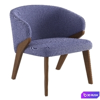 NORA Fabric easy chair with armrests By BROSS 3D Model Corona