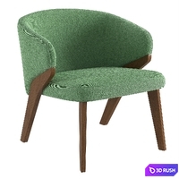 NORA Fabric easy chair with armrests By BROSS 3D Model Corona