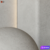 Decorative plaster 4k 3D Model Vray, Corona