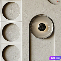 Decorative wall panel 3D Model Vray, Corona