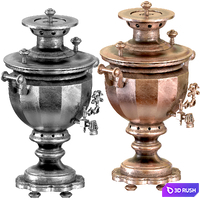 Samovar-05 3D Model Vray, Corona