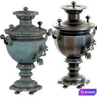 Samovar-05 3D Model Vray, Corona