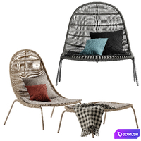 Talenti Panama chair 3D Model Vray