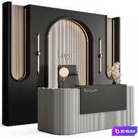 Reception Desk - Office Set 577 3D Model Vray, Corona