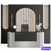 Reception Desk - Office Set 577 3D Model Vray, Corona