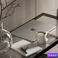 Workplace Zalf 3D Model Vray, Corona