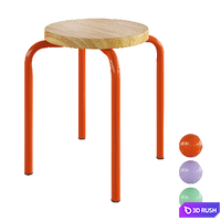 Stool Domsten 3D Model Vray, Corona