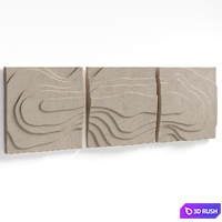 Uniqwa Desert Wall Art 3D Model Vray, Corona