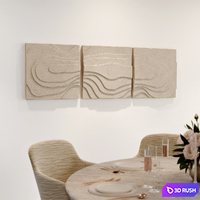 Uniqwa Desert Wall Art 3D Model Vray, Corona